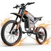 SLDBK R9000 Electric Dirt Bike for Adults,7000W Peak E Moto,55 MPH Electric Bike with 60V 30AH Removable Battery,80 Miles Range,Full Suspension &amp; Hydraulic Brakes,19" Off-Road Tire,LCD Display &amp; NFC