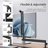 TONOR T20LP Low Profile Mic Arm Desk Mount 3/8 5/8 Adapter 74cm Reach view 4