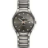Rado - True Round Open Heart - Unisex Automatic Swiss Watch - 40mm Grey Dial - High-Tech Ceramic Bracelet - R27057732