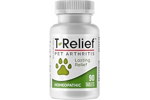 MediNatura T-Relief Pet Arthritis Relief Arnica +12 Powerful Natural Homeopathic Medicines Help Ease Hip & Joint Pain Soreness & Stiffness for Dog & Cat - 90 Tablets