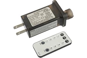SIGANDG 30V 6W 8 Mode LED Controller with Memory Function and IR Remote Control Low Voltage Transformer for Holiday String Lights,not Fit for 8 Mode with Control Box and 1 Mode String Light(1 pcs)