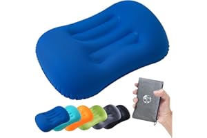 Cirorld Camping Pillow Lightweight Compact Inflatable Air Travel Pillow with Ergonomic Support for Camp Backpacking Hiking Ca