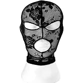 Black Women's Light Lace Floral Veil, Role Play Headcovers Party Rave Masks