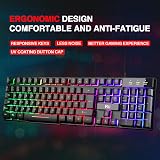 Rii Gaming Keyboard UK Layout USB Wired Rainbow Backlit 105 Keys view 2