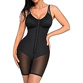 FeelinGirl Fajas Colombianas Shapewear for Women Tummy Control Post Surgery Full Body Shaper Butt Lifter with Zipper Crotch