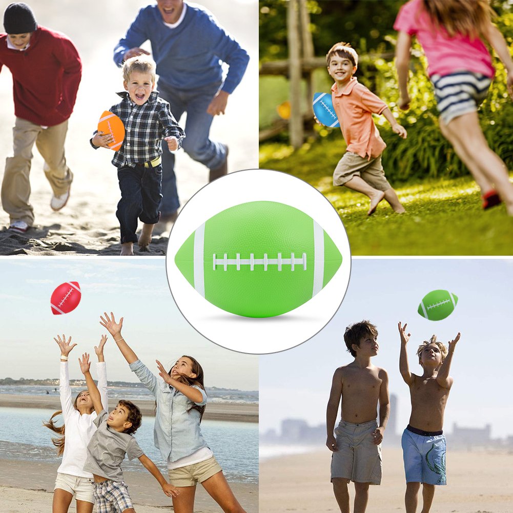 Inflatable Little Football FunHut All Weather Sports Football for Kids and Junior Athletes 8.5inch(green)