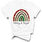 Christmas Shirt, Holiday Shirt, Merry and Bright Tshirt, Womens Christmas Tshirt, Christmas Gift for Wife, Daughter, Girlfriend