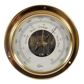Barigo Schiffsbarometer Barometer Tempo S messing analog
