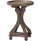 Baxton Studio Westlyn French Country Antique Brown Wood End Table