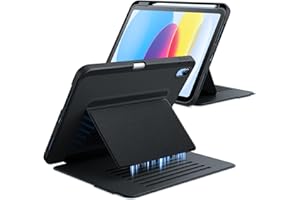 JETech Multi-Angle Stand Case for iPad (A16) 11th/10th Generation (2025/2022), Ultra-Stable Support, Slim Shockproof Cover wi