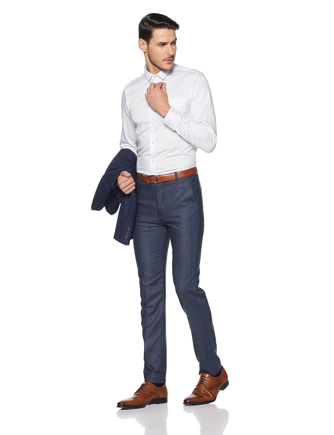 us polo association men's printed regular fit formal shirt