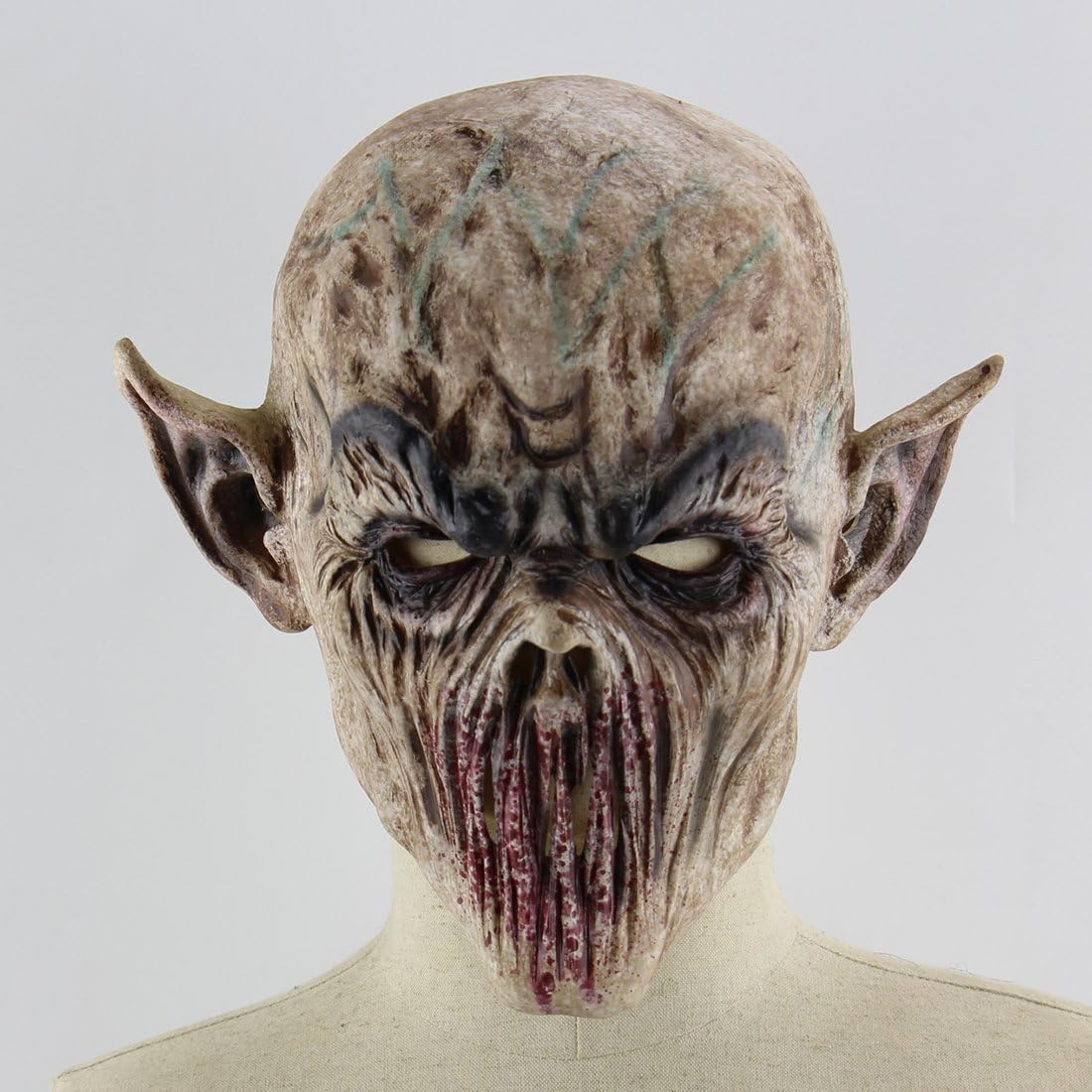 Hophen Scary Halloween Mask Terror Ghost Devil Mask Dance Party Scary Biochemical Alien Zombie Caps Mask: Home & Kitchen