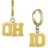 Stone Armory Earrings for Ohio State Buckeyes – 18K Gold Plated Stainless Steel Jewelry Designed for Sensitive Skin – A Gift for Ohio State University Fans, Women, and Graduates