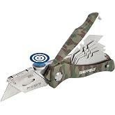 Sheffield 12131 Utility Knife &amp; 5 Utility Knife Blade Storage Compartment | Utility Knife Accepts Standard Utility Blades For Home, Office, Trades, and Warehouse