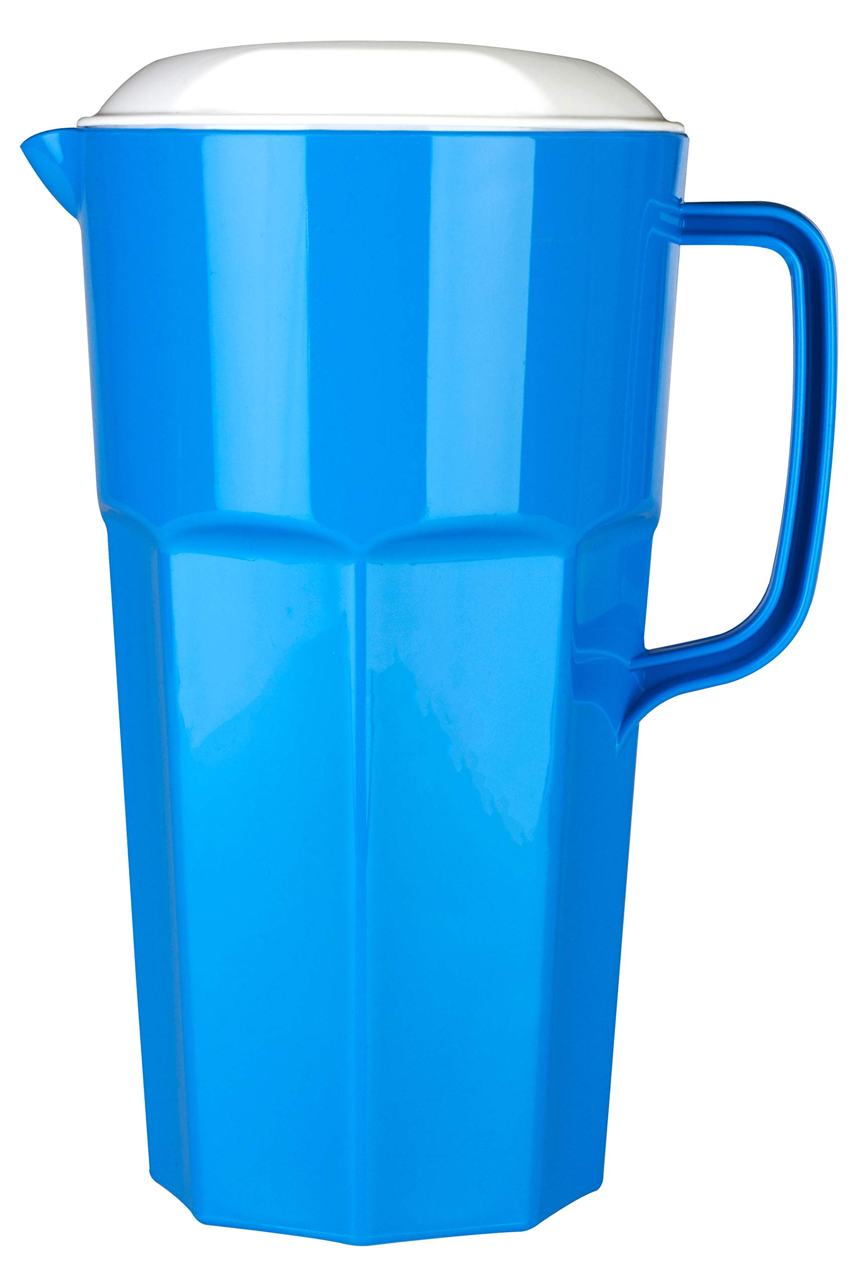 Premier Housewares Dual Pouring Spout Blue 2000ml Pitcher | Sturdy Design Pitcher for House Parties | Anti Spill Twist Lid for Dining Table | Easy to Clean
