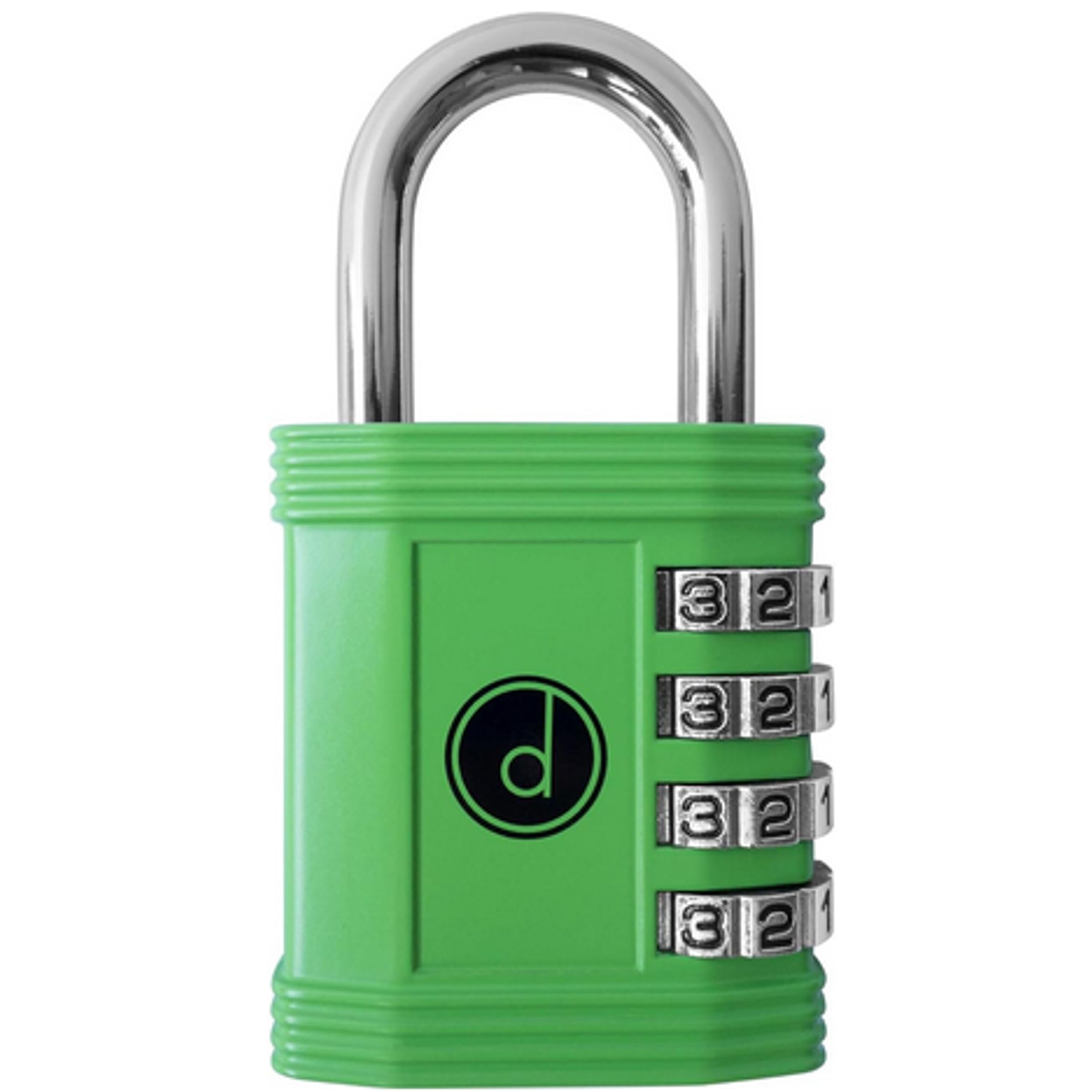 Padlock 4 Digit Combination Lock - for Gym School Locker, Outdoor Gate, Shed, Fence, and Storage - Weatherproof Metal - Keyless, Easy to Set, Resettable - Green