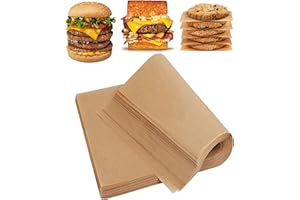 Parchment Paper Baking Sheets 8X6in Non-Stick Precut Baking Parchment Wax Paper Aheets for Cookie Air Fryer Grilling Oven Bre