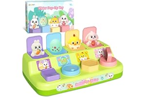 Letapapa Interactive Pop Up Toys for Toddlers, Baby Toys 18 Months, Montessori Cause and Effect Toys for 2 Years Old Early Learning, Easter Toddler Toys Gifts, Easter Basket Stuffers