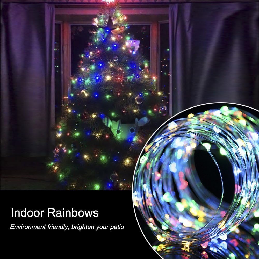 GMFive USB Operated Copper Wire Color Changing Starry Lights 36m/118ft 360LED String USB DC 5V for Chritsmas Wedding Halloween Patio Party Decorations Fairy Steady ON/OFF mode