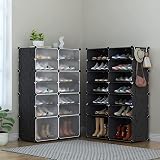 HOMIDEC 2 x 7 Tier Shoe Rack Storage Cabinet 28 Pair Plastic Shelves view 6