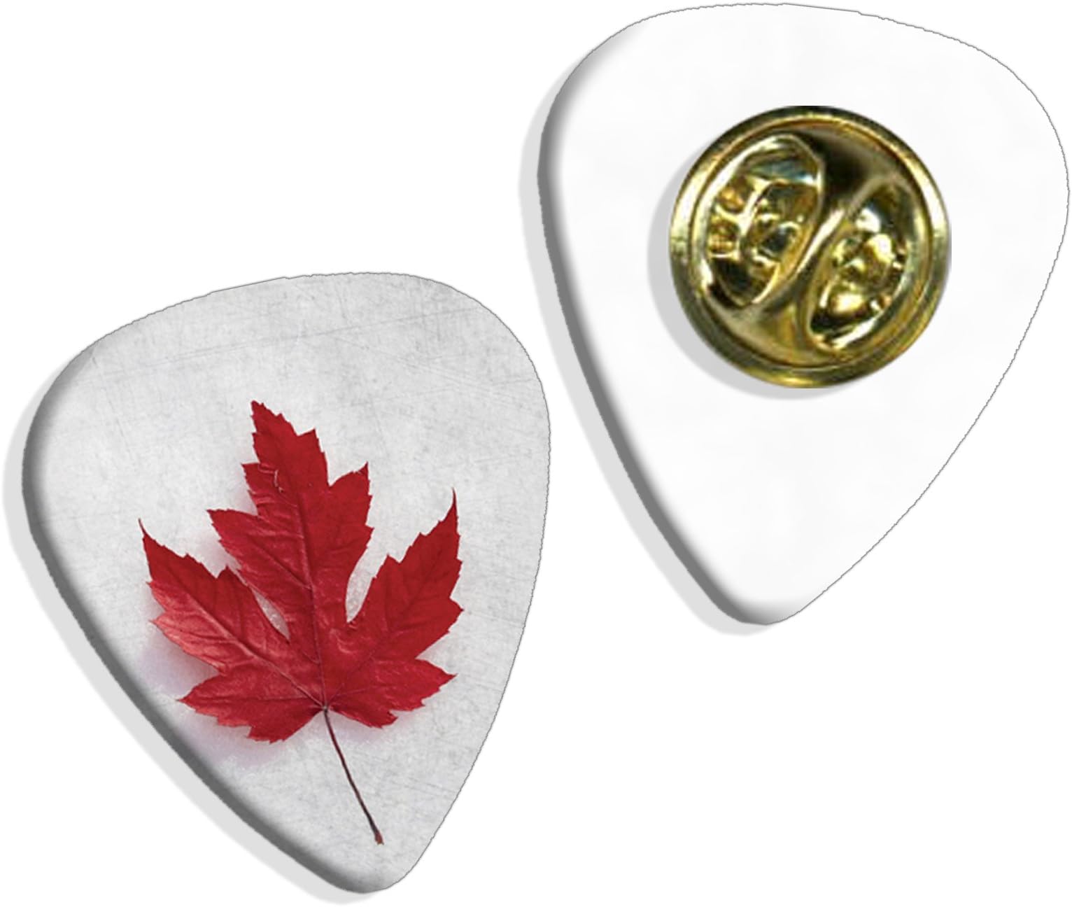 Canada Maple Leaf Logo Guitar Pick Badge (GD)