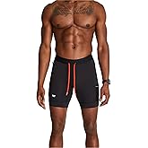 WOLACO Sprint Half Tight Compression Shorts with Phone Pocket for Men