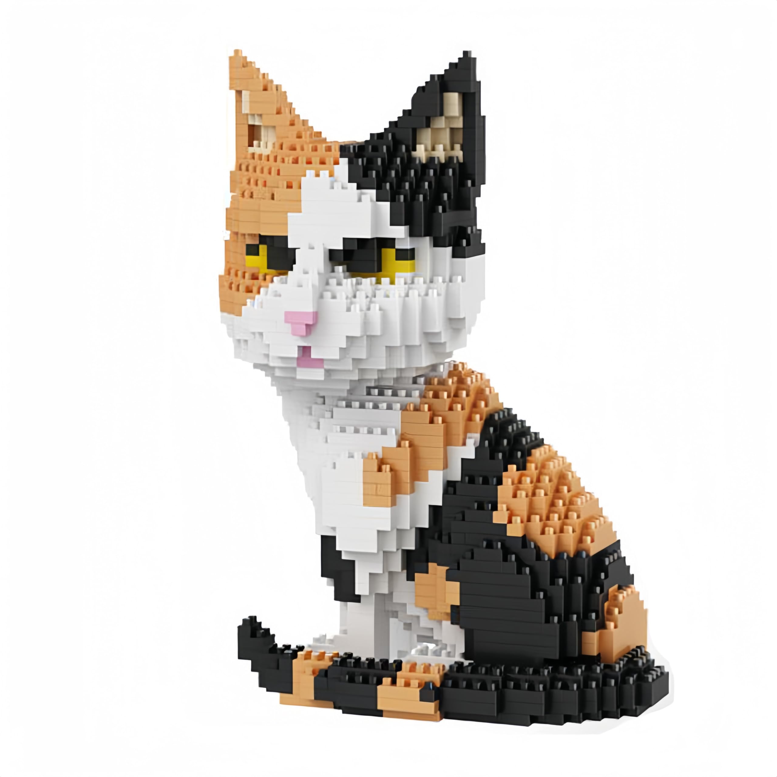 Calico Cat Model Micro Mini Building Block Toys Sets: Reminiscent of Your Beloved Feline Gift & Decro Choice
