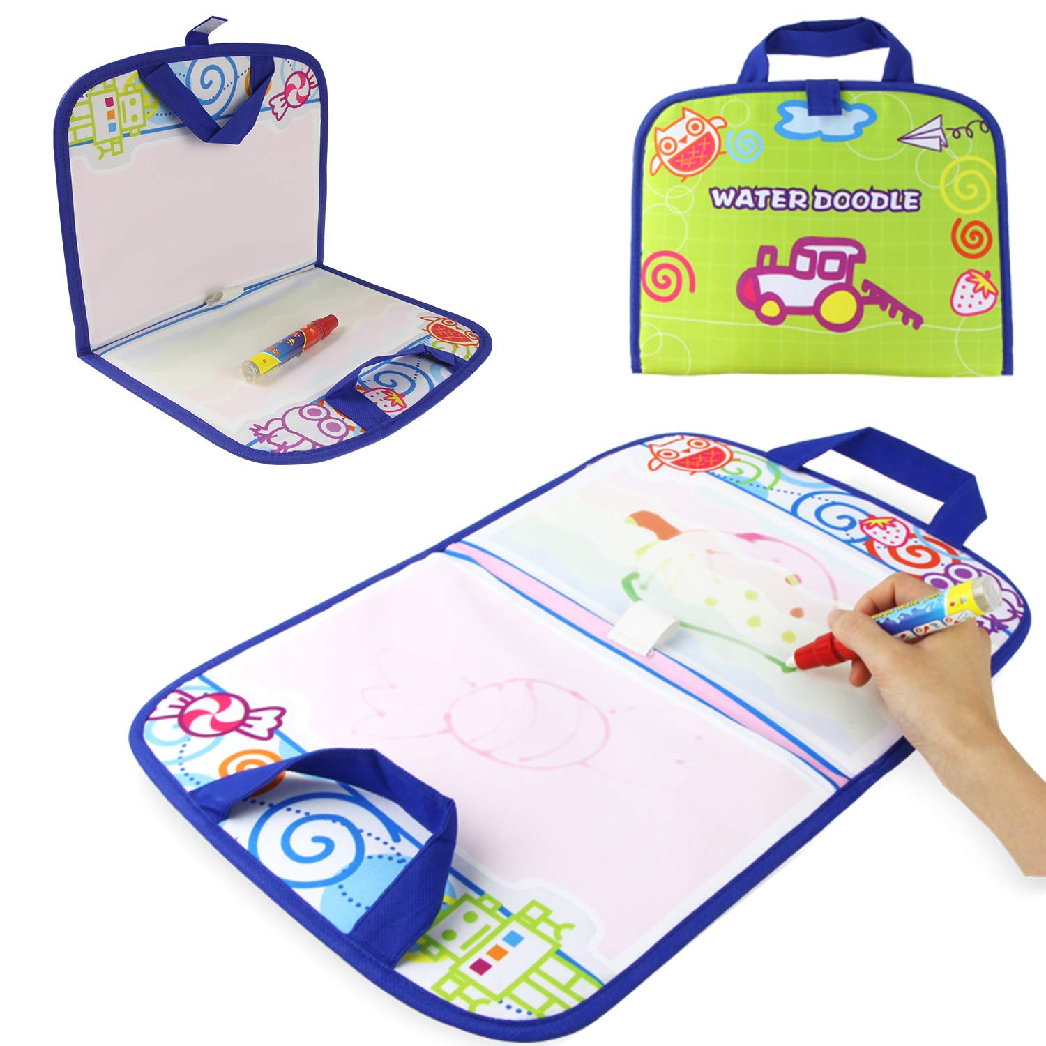 Photo 1 of Coolplay Kid Activities Water Drawing Mat Painting with Water Pen Airplane Travel Toy for Toddlers