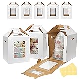 Wowxyz 8 Pack Tall Cake Boxes for Tier Cakes