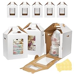Wowxyz 8 Pack Tall Cake Boxes for Tier Cakes