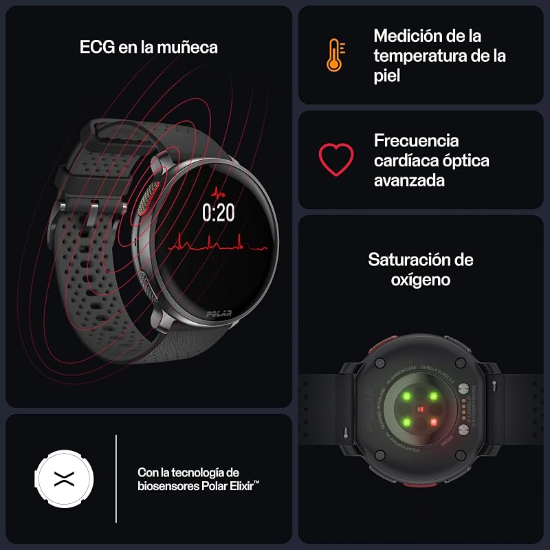 Polar vantage v3, relógio esportivo com gps, monitor de frequência cardíaca avançado, vida útil prolongada da bateria, smartwatch para homens e mulheres, mapas off-line, relógio de corrida, relógio de triatlo