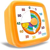 Visual Timer for Kids 60 Minute, Rainbow Countdown Clock with Silent Operation &amp; Adjustable Alarm, Time Management Tool for Classroom, Kitchen, Toddler ADHD, Autism, Study, Pomodoro