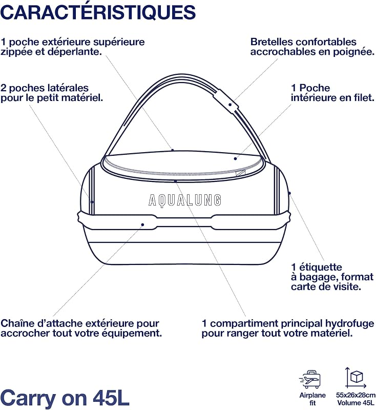 Explorer - Sac Etanche de Voyage pour Plongée de 45L à 120L, avec Compartiments Internes, Poignée Télescopique et Roues Robustes, Idéals pour Vos Aventures sous-Marines