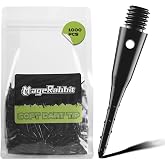 MageRabbit Dart Plastic Tip 1000 Pcs, Professional Dart Soft Tip, Unbreakable Reinforced Plastic Dart Points, Standard 2BA Thread Professional Replacement Darts Accessories for Electronic Dartboards