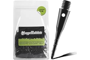 MageRabbit CL05 Darts Soft Tip, 1000 Pieces/Bag, 2BA Thread Dart Plastic Tips,Soft Tip Sets.Plastic Dart Tip,Dart Accessories