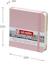 Talens Art Creation Sketchbook Pastel Pink 12x12cm 140g 80 Sheets Hard-Bound view 3