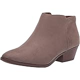 Soda Women's Western Ankle Bootie w Low Chunky Block Stacked Heel