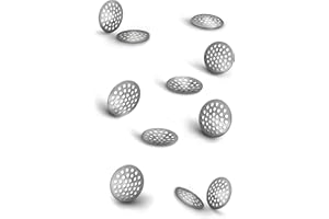 UP IN SMOKE PIPE SCREENS 5/8" (.625 inch | 16 mm) Premium Curved 304 Stainless Steel Concave Pipe Screens (10 Pack)