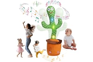 Talking Cactus Toy, Singing Dancing, Repeats What You Say, Interactive Baby Cactus Toy, Voice Recording, Light-up Sensory Plu