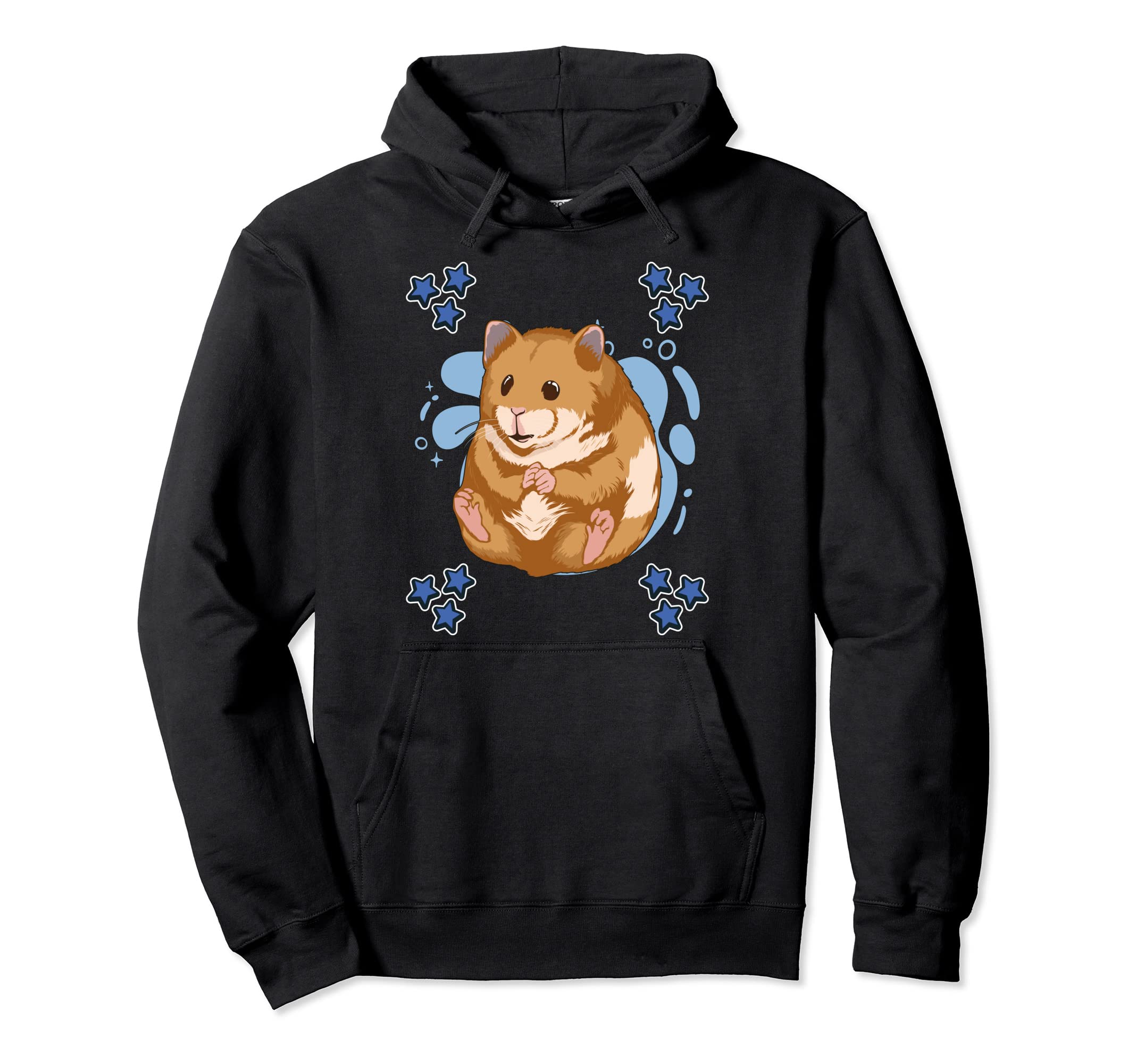 Hammy Blue Design Hamster Pullover Hoodie