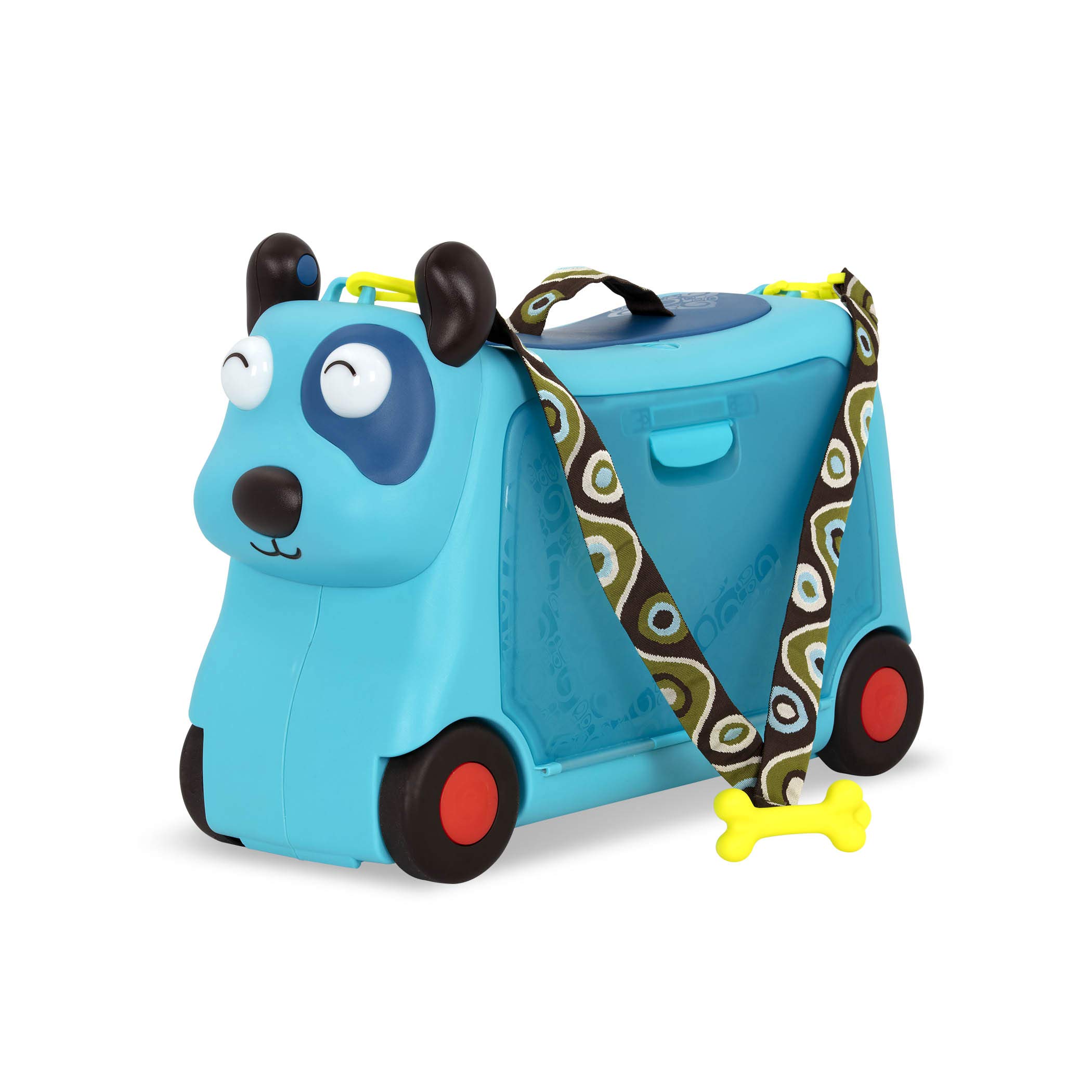 B. toys- On The Gogo - Woofer- Ride-On Suitcase – Kids Luggage – Storage Space for Travel – 2 Years +
