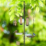 Urban Deco Bird Feeding Station Kit Heavy Duty Pole with Multiple Hooks view 6