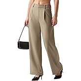 CHEERYAH Women's Wide Leg Work Dress Pants High Waisted Casual Slacks Business Office Pants with Pockets 29"/31"