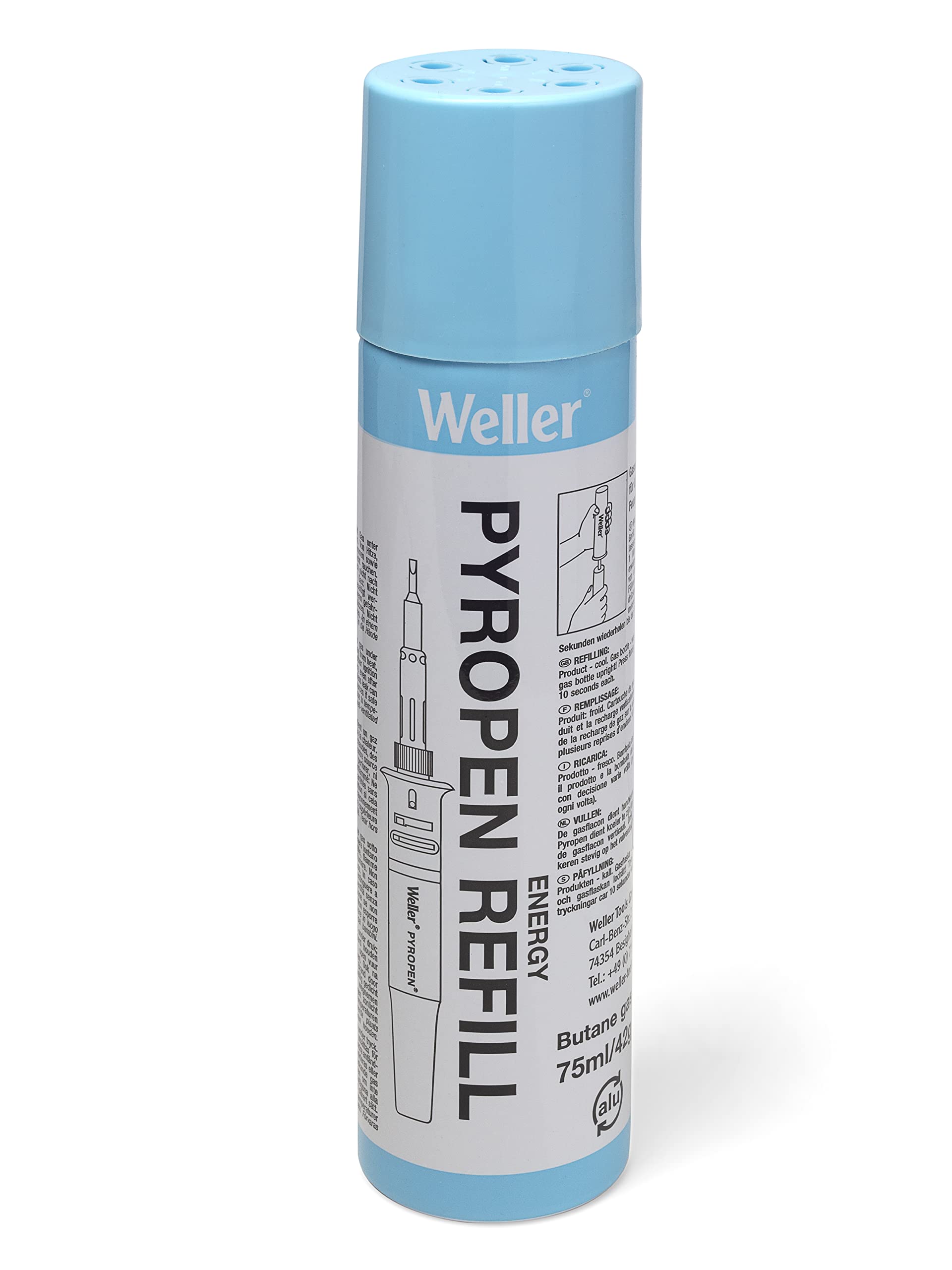 Weller T0051616099 Butane Gas Refill Canister 75 ml (42 g)
