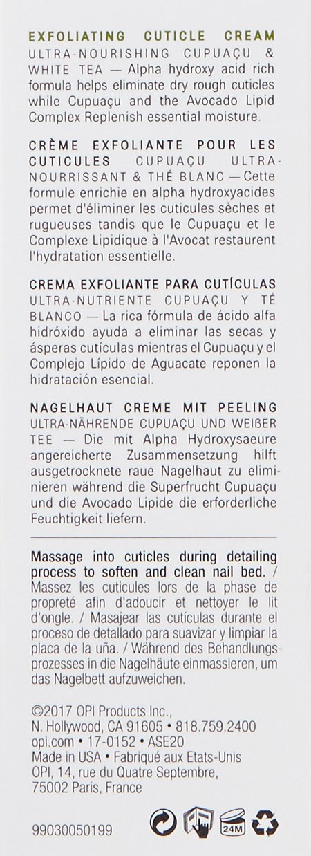 OPI ProSpa Exfoliating Cuticle Cream, 0.9 Fl Oz: Premium Beauty