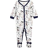 Disney Baby Boys' Sleep N' Play Footed Coveralls - Mickey & Friends, Lion King, Pooh Bear (Newborn/Infant)