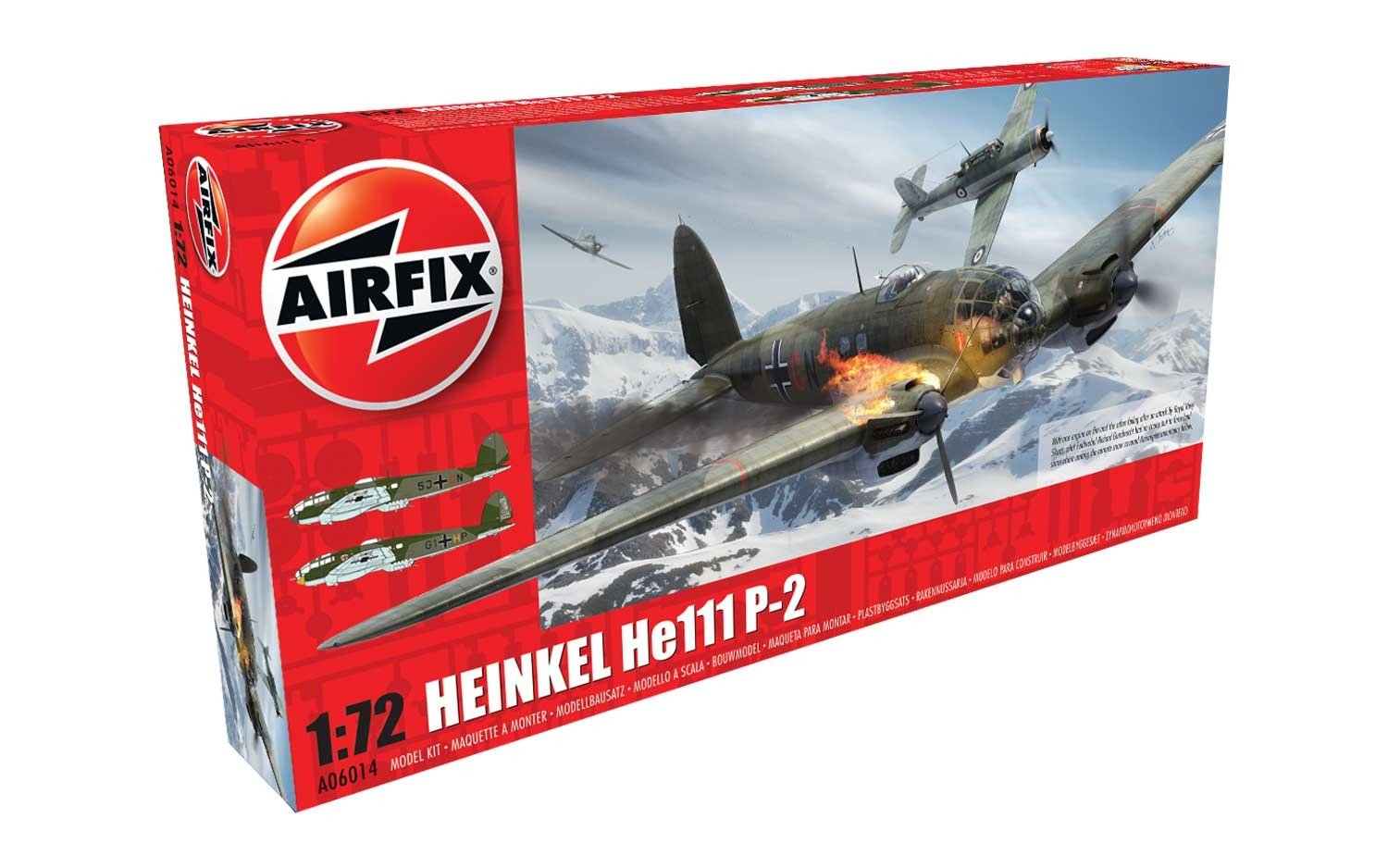 Airfix Model Set - A06014 Heinkel He111P-2 Model Building Kit - Plastic Model Plane Kits for Adults & Children 8+, Set Includes Sprues & Decals - 1:72 Scale Model