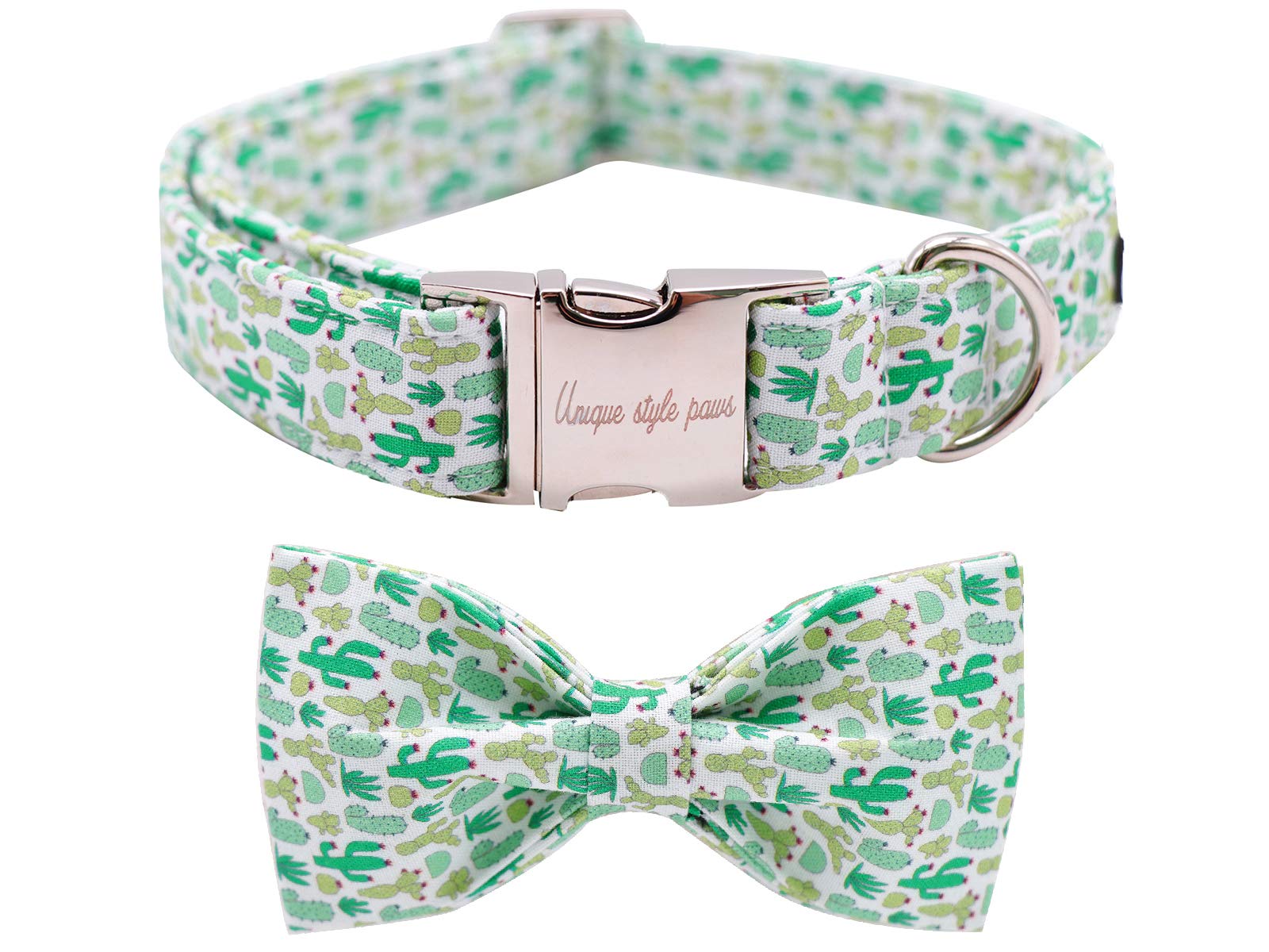 Unique Style Paws Dog Collar with Bow, Bowtie Dog Collar锛孌og Bows Adjustable Collars for Small Medium Large Dogs and Cats, Neck 25.4cm-40.64cm