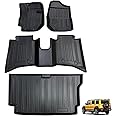 WANGDUOYU TPE Floor Mats Liners Compatible with Suzuki Jimny 5 Door 2024+, 4 Pcs Black Front and Rear Cargo Mats Liners (2024+ Jimny)