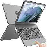 TQQ Touch for iPad (A16) 11th/10th Generation Case with Keyboard | 360&deg; Rotatable, Thin &amp; Light, Multi-Touch Trackpad for iPad (A16) 11th Gen (11", 2025) &amp; 10th Gen (10.9", 2022) (Gray)